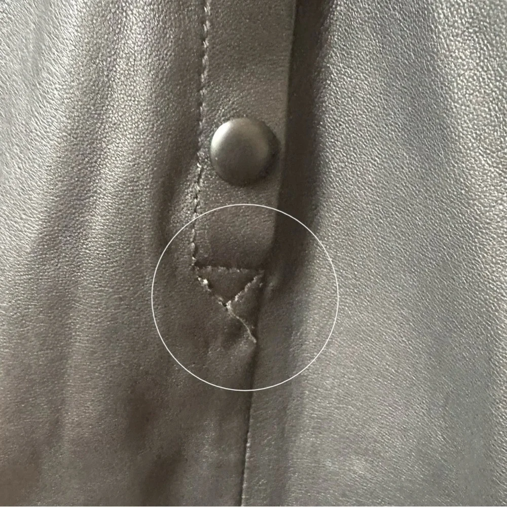 NWT! All Saints Black “Kadi” Leather Long Sleeve Mini Dress Size 4 - Picture 15 of 15